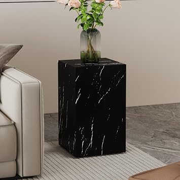Minimalist Coffee Table for Living Room, Black Marble