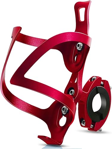 AIKATE Soporte para tazas de bicicleta, soporte para botellas de agua de aleación de aluminio, soporte universal para manillar de bicicleta,