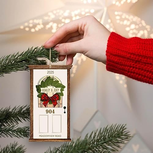 Miniatura 2 de Regalos personalizados de inauguración de la casa, adorno de madera de 2 capas para el nuevo hogar 2024  Regalos de inauguración de la casa para