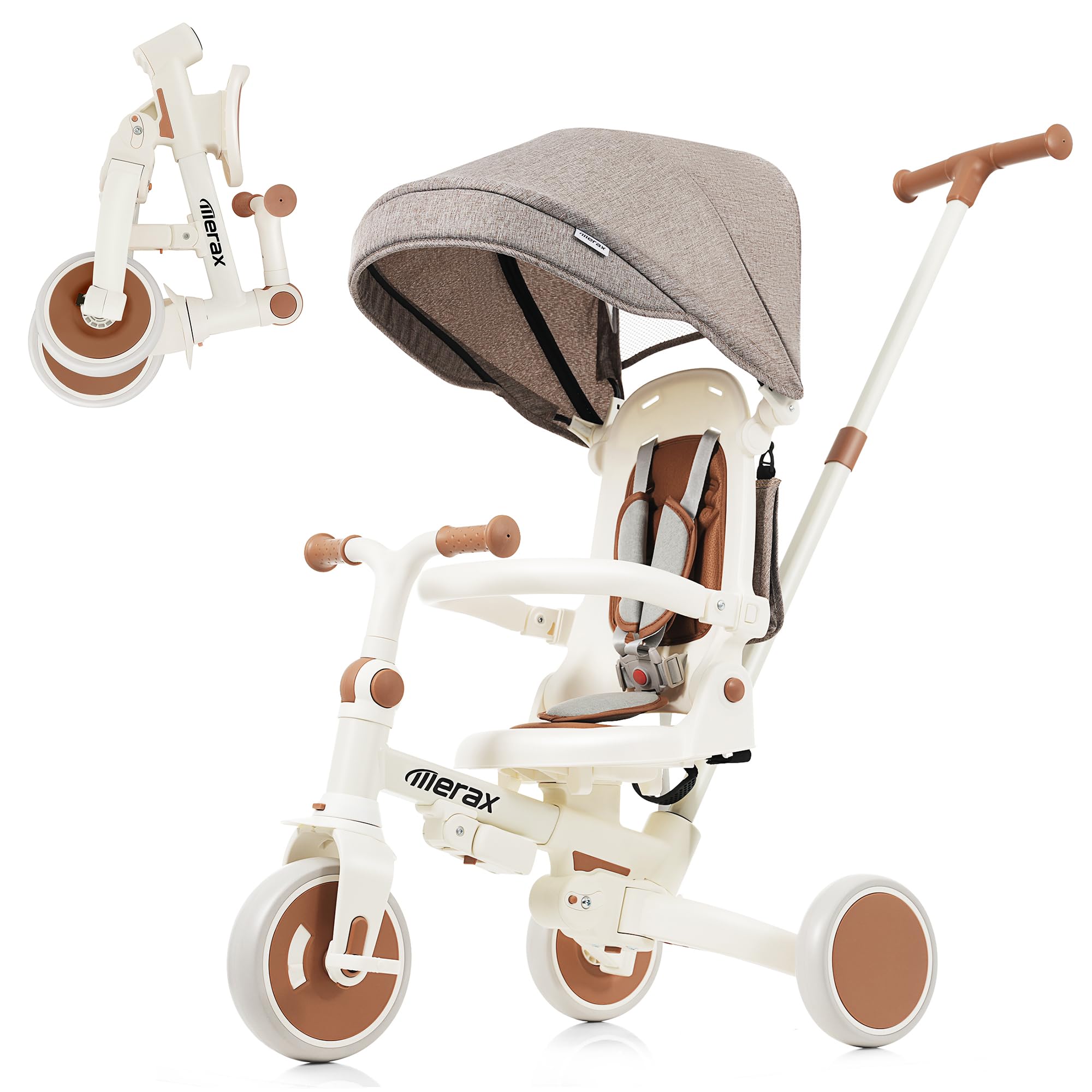 Amazon.com: Merax 7-in-1 Foldable Toddler Tricycle Removable Pedal