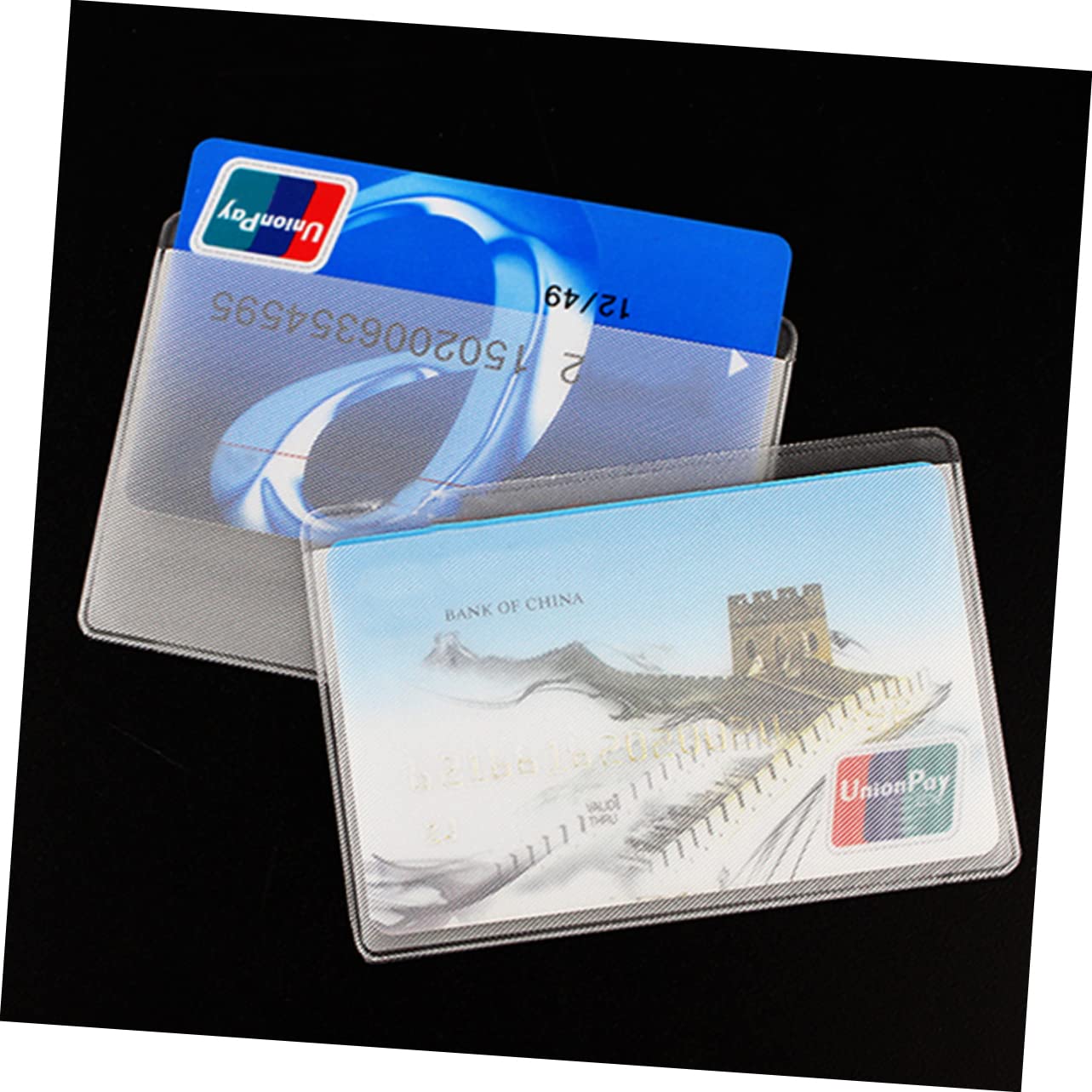 LALAFINA 2sets Silicone Cover Holder for Bus Identity Bank Card Dull Polish Pvc Material Keep Your Cards Organized 50pcs*2