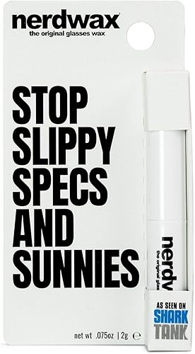 Cera para gafas Nerdwax - Individual  Evita que las gafas se deslicen  Retenedor antideslizante para gafas  Como se vio en Shark Tank