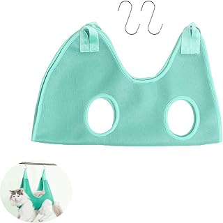 UtySty Cat Grooming Hammock Breathable Hanging Harness Restraint Holder Helper for Pet Nail Trimming Cutting Clipping Bath...