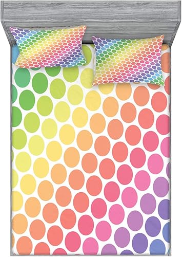 Miniatura 373 de Ambesonne - Juego de sábanas bajeras y fundas de almohada, diseño clásico botánico, plantas de jardín vintage, juego de 3 piezas con estampado