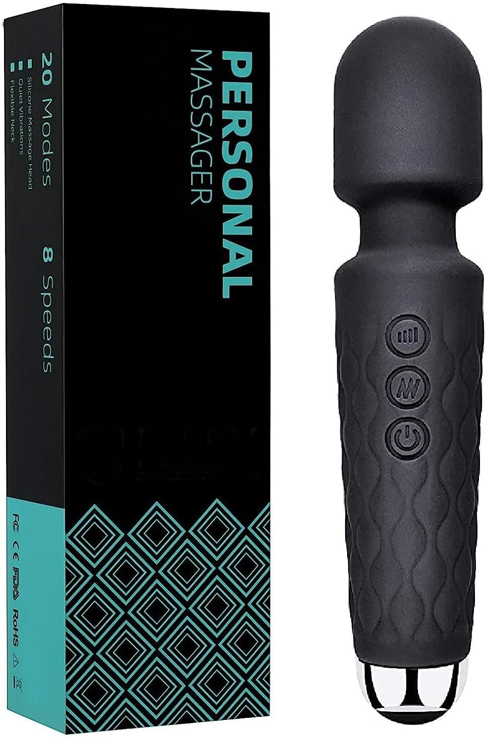 Prakash Sales Personal Body Massager for Women, Men, Rechargeable Wireless Vibration Machine for Female with 20 Vibration Modes, 8 Speeds, Flexible Head for Targeted Compression Multicolor