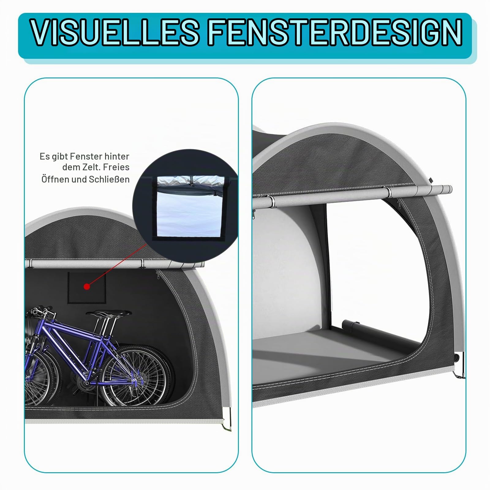 Zeltgarage für 4 Fahrräder