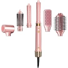 StyleVibe 6-in-1 Air Styler, Hair Dryer &amp; Blow Dryer Brush with Auto-Wrap Curl L/R, Fast Drying, Smooth Blowouts, Root-Lift Volume, No Heat Damage Frizz-Free Thermal Brush, Gifts for Women