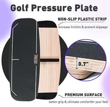 Golf Pressure Plate Golf Training Aid Indoor Practice Weight Shift Balance Board - Golf Swing Trainer & Golf Speed Trainer Golf Training Equipment - Chipping Hitting Strength & Tempo