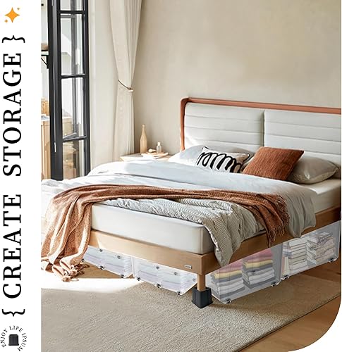 Miniatura 2 de Elevadores de cama de 3 pulgadas, paquete de 6  Elevadores cuadrados para muebles para almacenamiento adicional, ideal para cama, mesa, silla, sofá,