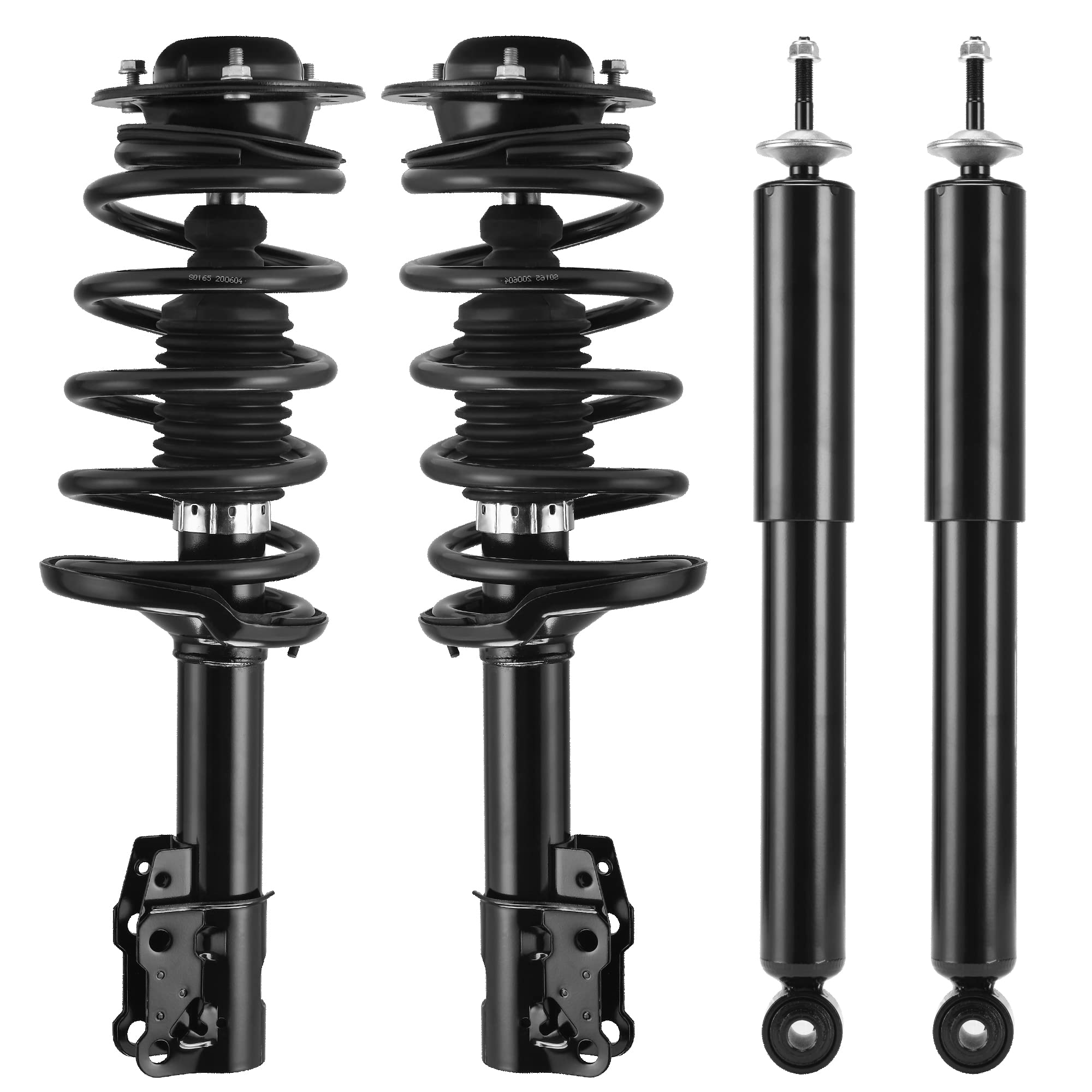 AUTOSAVER88 Front Pair Complete Quick Struts Rear shocks Compatible with 2004-2012 Chevrolet Malibu, 2007-2009 Saturn Aura, 2005-2009 Pontiac G6