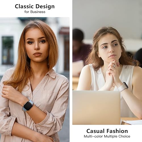 Miniatura 6 de Paquete de 4 correas deportivas compatibles con Apple Watch Series 9, correas de reloj para mujer de 1.496 pulgadas, 1.575 pulgadas, 1.614 pulgadas,