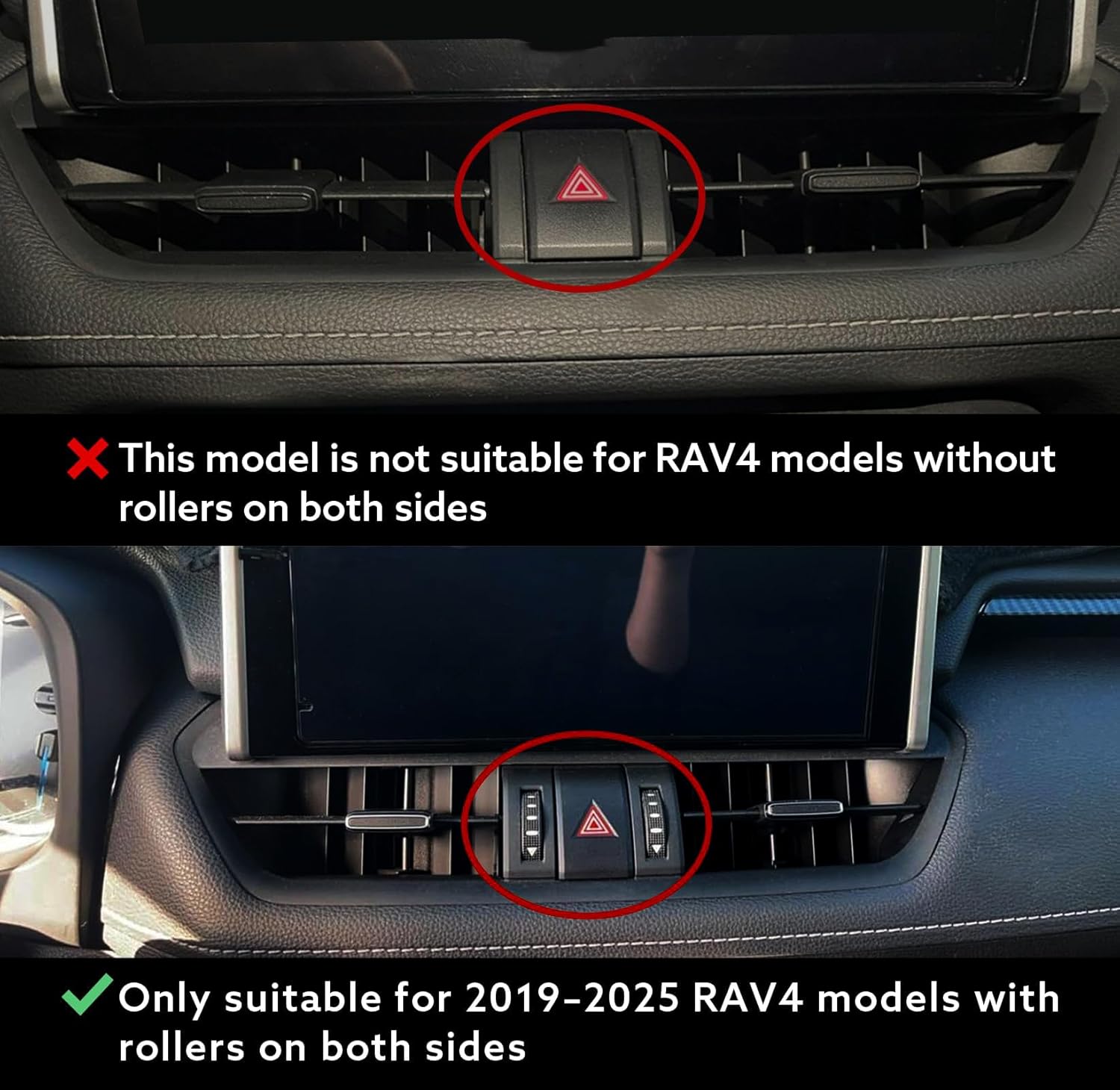 Car Phone Mount for Toyota RAV4 2019–2025,Vehicle-Specific Air Vent MagSafe Compatible Magnetic Phone Holder,360° Rotation,One-Hand Operation(Only for Models with Dual Center Control Knobs)