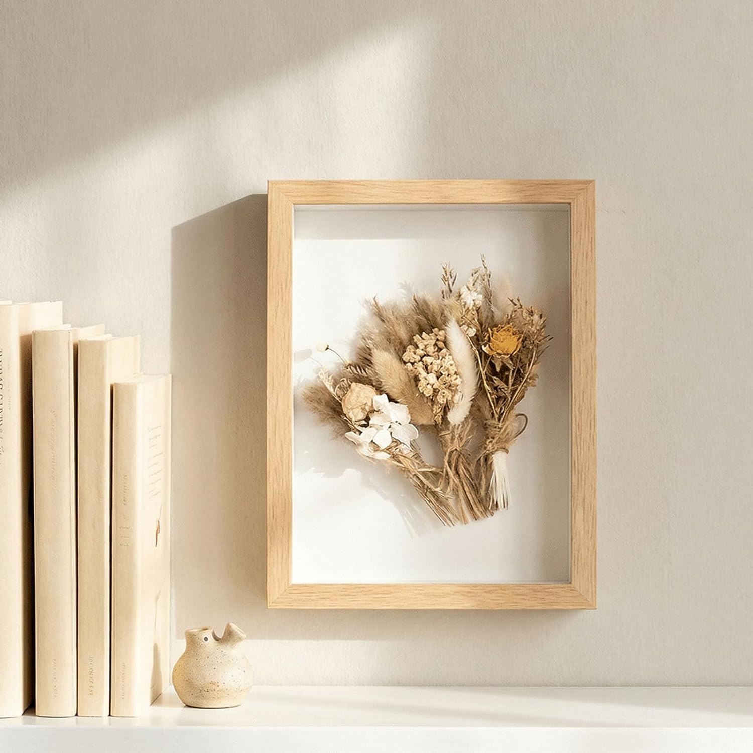 24 Pack Mini Dried Flower Bouquet, Pampas Grass Decor for Dried Flowers for Vase, Rustic Wedding Decor Boho Centerpieces for Tables, Small Natural Dried Floral Set