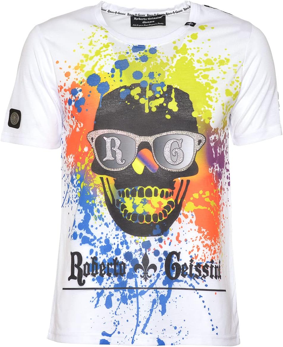 Roberto Geissini Skull Graffiti T-Shirt