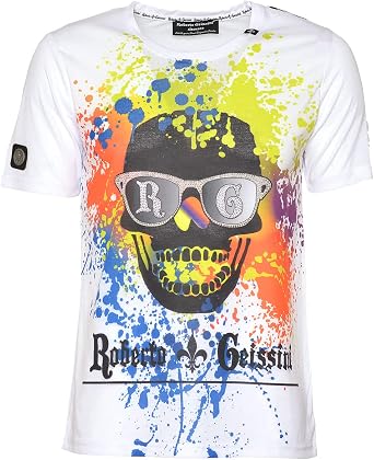 Roberto Geissini Skull Graffiti T-Shirt