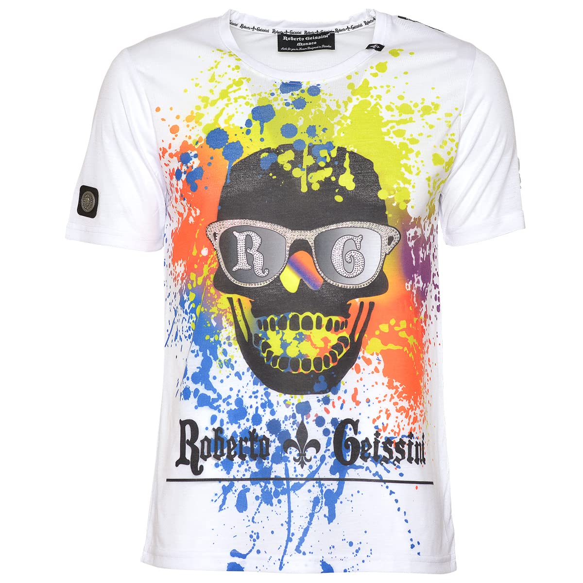 Roberto Geissini T-Shirt Skull Graffiti