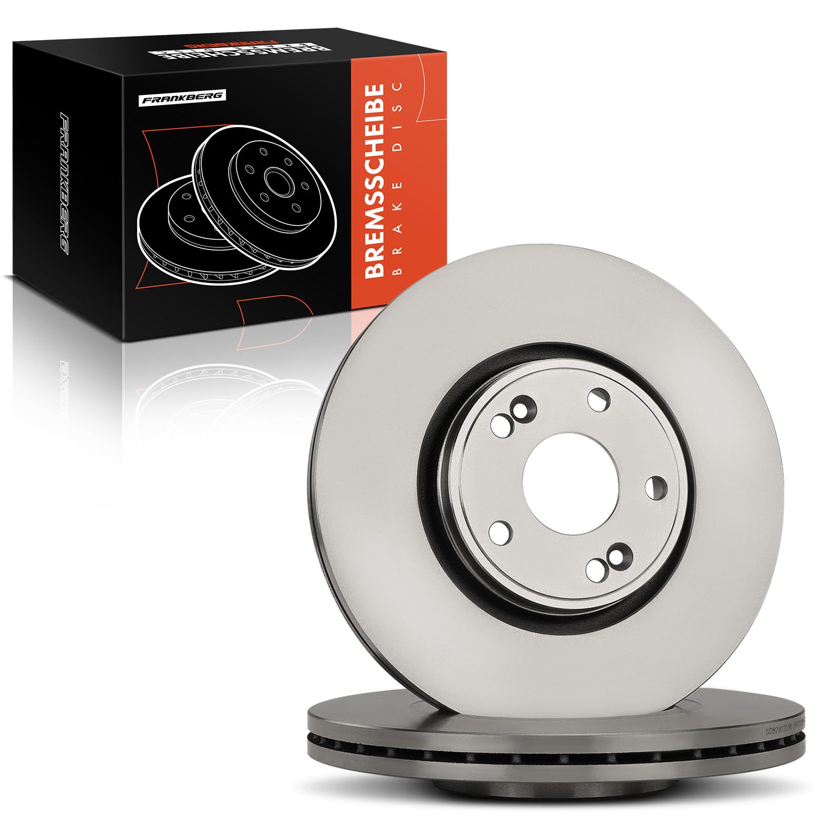 Frankberg 2 discos de freno delanteros ventilados Ø300 mm 7701206614 | Compatible con: Laguna II Grandtour KG0/1, Laguna II BG0/1