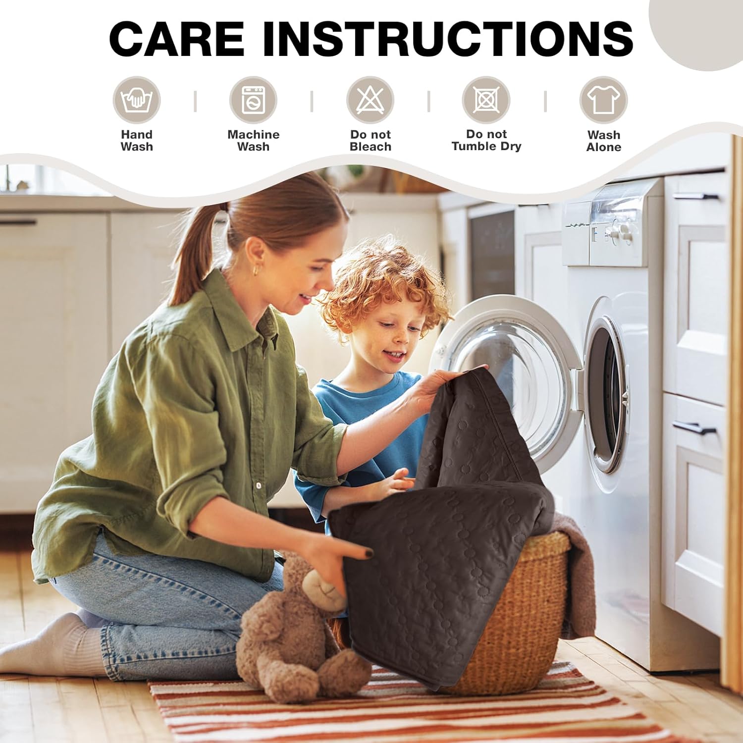 VANSOFY 100% Waterproof Recliner Sofa Covers, Couch Covers with Non-Slip Granule, 2-Piece Washable Reclining Sofa Cover with Pocket Furniture Protector for Kids, Pets（Chocolate,2 Seater）