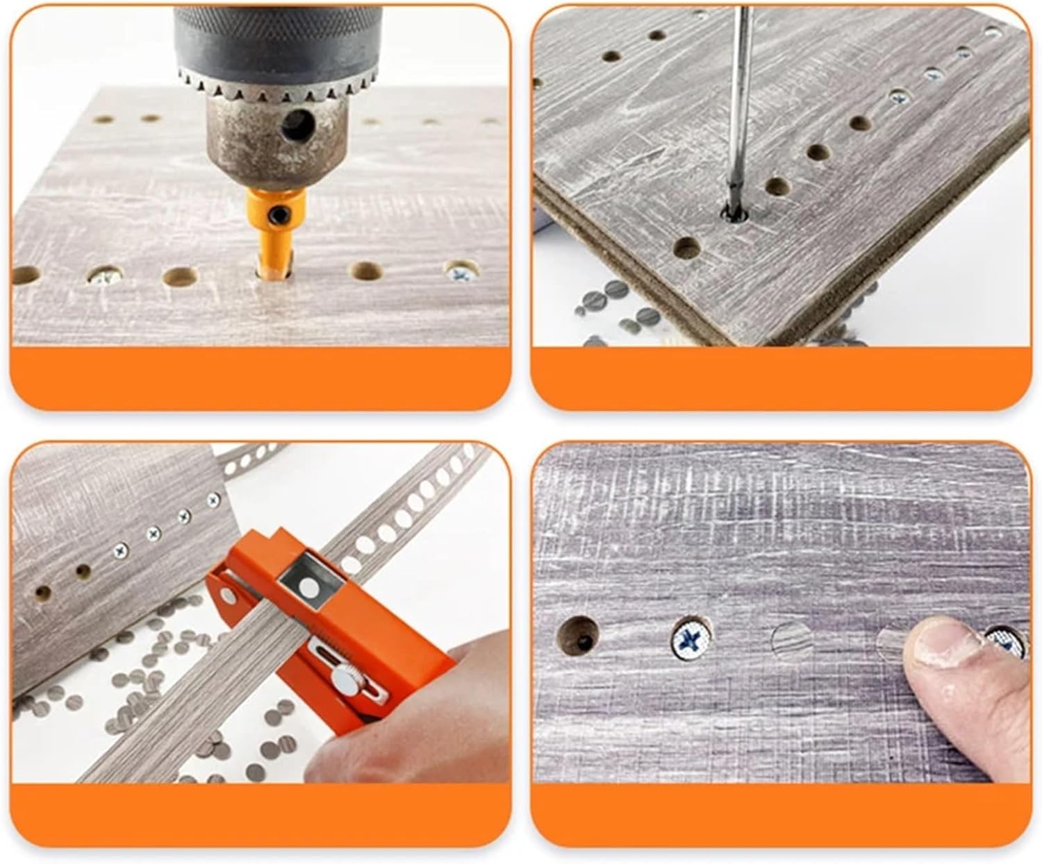 Edge Banding Punching Pliers Punching Tool Masking Pliers 8MM 10MM 15MM Countersink Drill Bit Screw Hole Hat Woodworking Tool (Color : 10MM Drill)