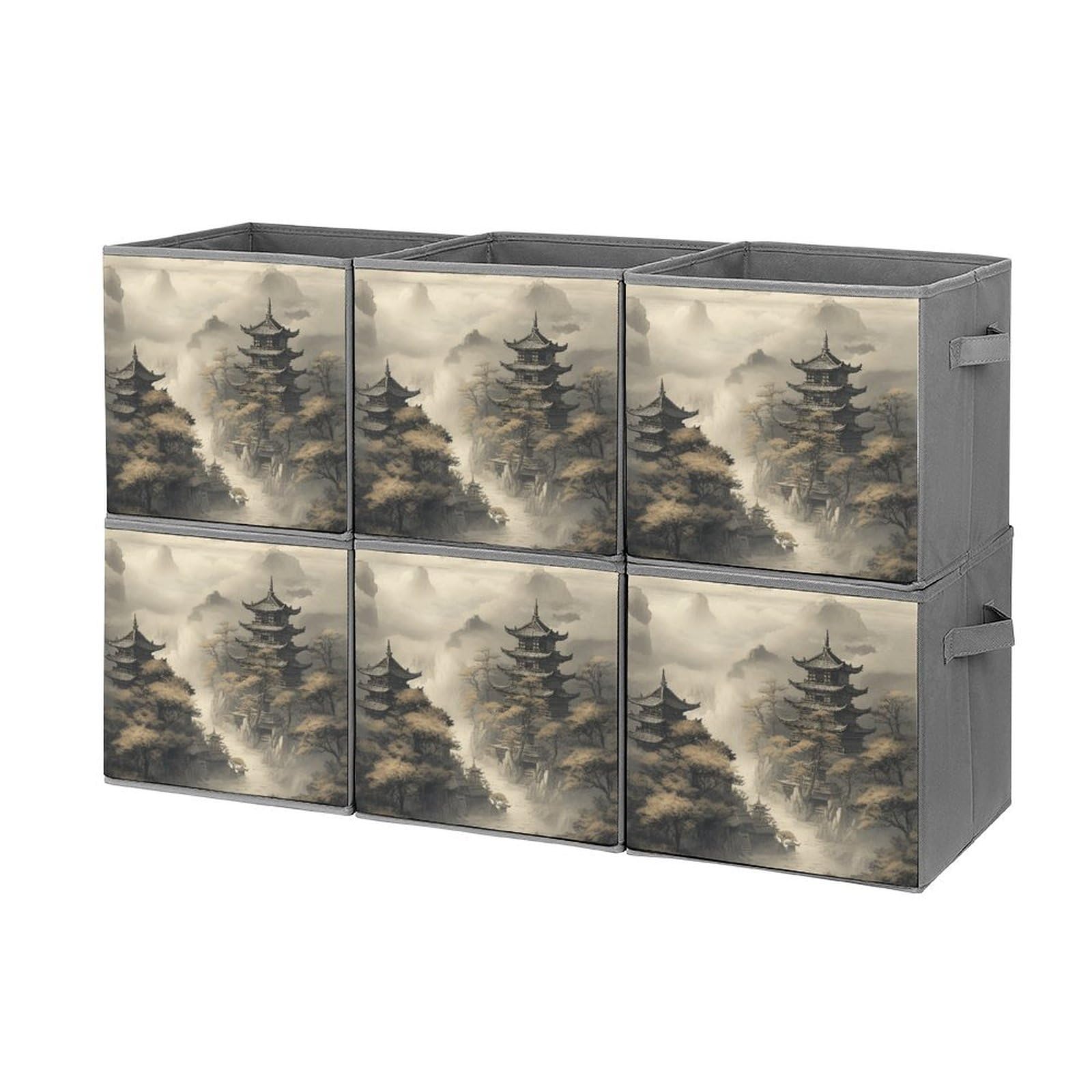 Boîtes de rangement style chinois pliables et ultra compactes