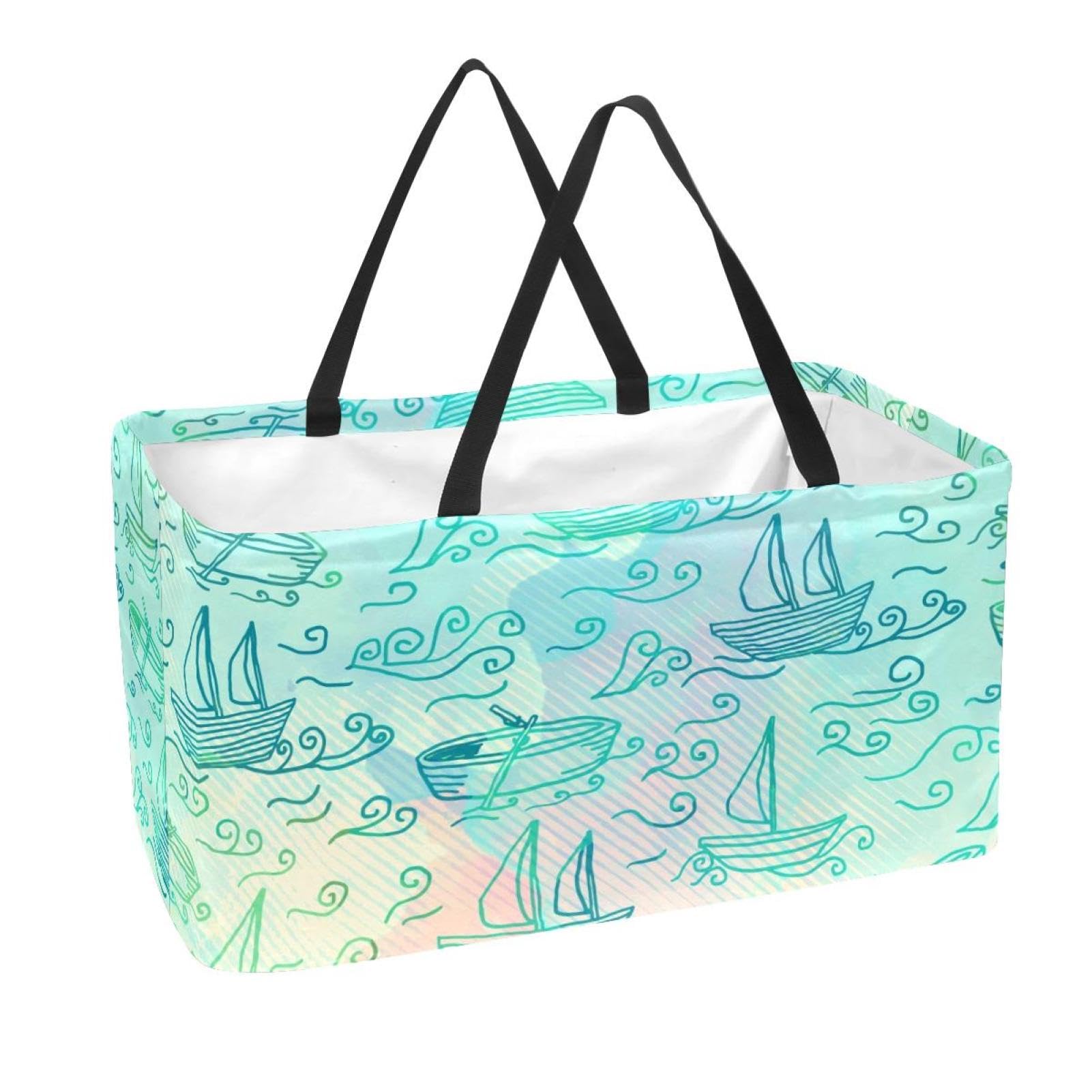 Sac d'épicerie réutilisable et lavable pour le rangement de la maison et courses
