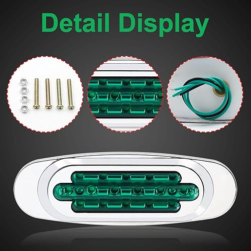 Miniatura 32 de Marcador lateral ovalado para remolque, 2 unidades, 16 diodos de haz alto/bajo, luz LED para remolque, luz LED para respaldo, camión, camioneta