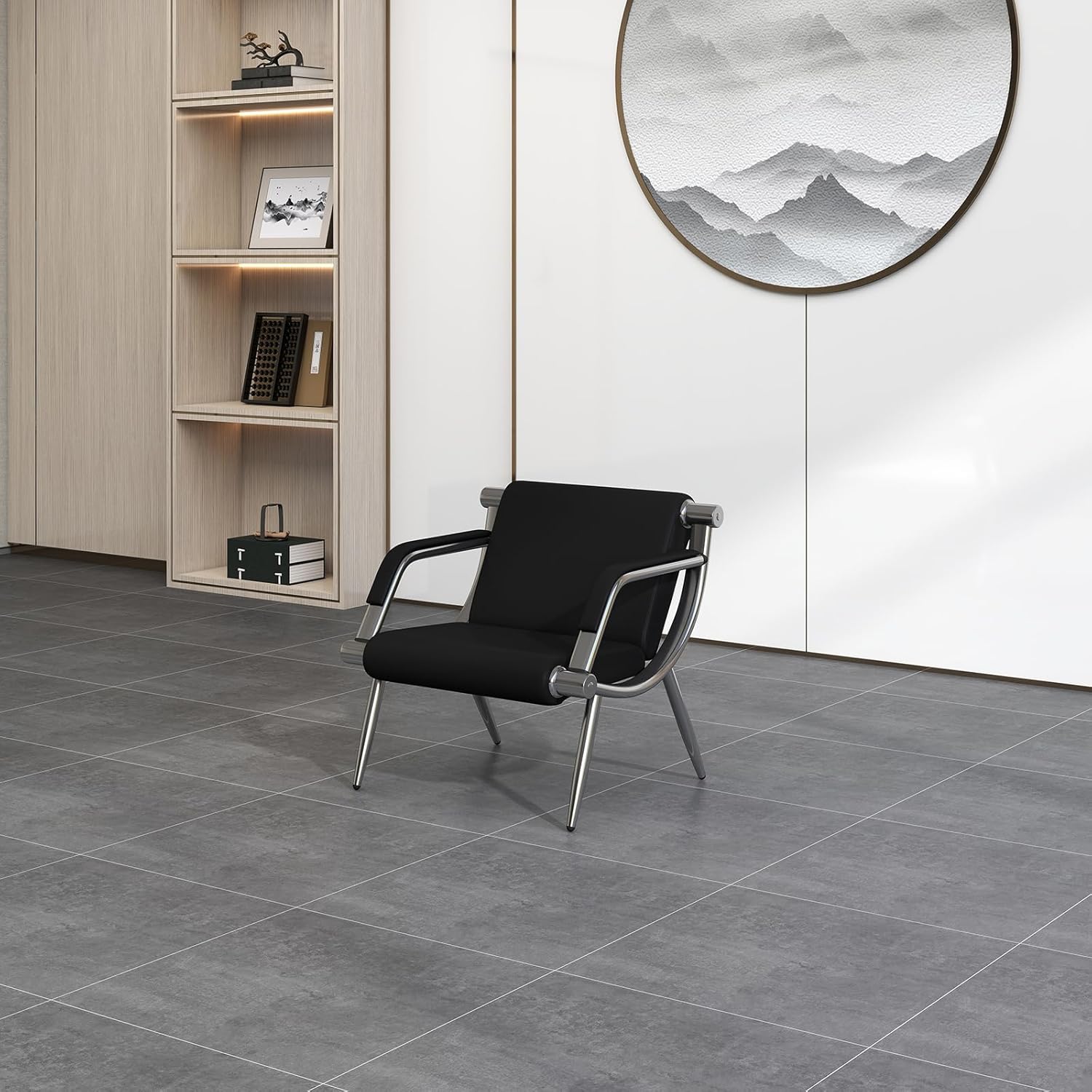 Comfortable Single Reception Chairs, Waiting Room Bench, PU Leather Lobby Reception Chairs with Armrests for Bank, Office, Airport & Business