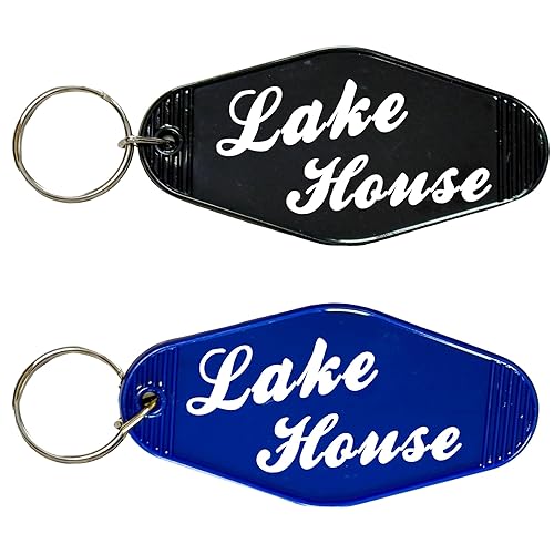 Pronature 2 Pcs Lake House Keychain Bulk Vintage Motel Keychains