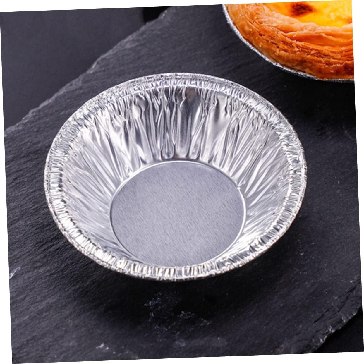 Veemoon 400pcs Tart Molds Foil Baking Trays for Muffins and Pies Nonstick Aluminum Bakeware for Home and Bakery Use for Desserts and Ceremonies