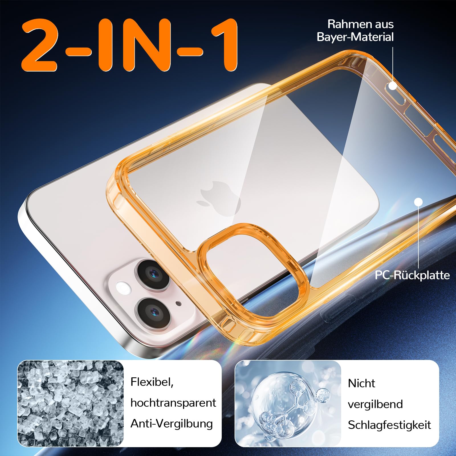Clear Case for iPhone 15, Ultra Thin, Shockproof TPU Cover, Anti-Yellowing, Crystal Clear, Phone Case for Apple iPhone 15 - Clear — view 423