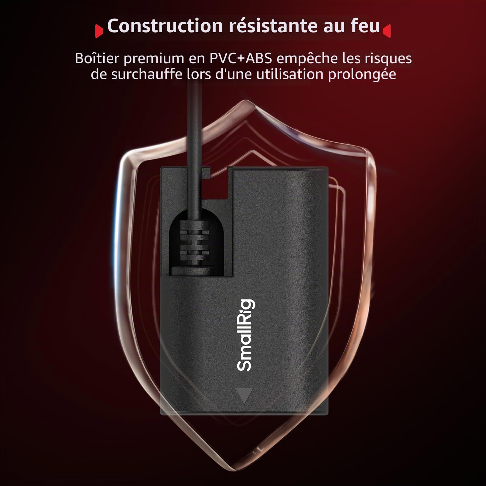 SMALLRIG Batterie Factice pour Canon LP-E6P, Batterie d'Appareil Photo D-Tap pour Canon EOS R5 Mark II, R6 Mark II R5, R5C, R6, R7, 5D Mark II, 5D Mark IV, 60D, 70D, 80D, 90D, XC10, XC15, 5DS, 5DSR