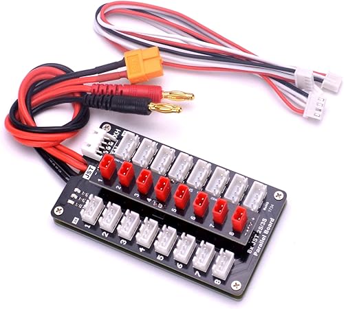 Miniatura 2 de YoungRC Junta de carga paralela JST 2-3S Lipo batería Balance Junta de carga con conectores JST para helicóptero RC Drone