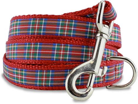 Scottish Plaid Dog Leash, 5 Ft Long, 3/4" Wide