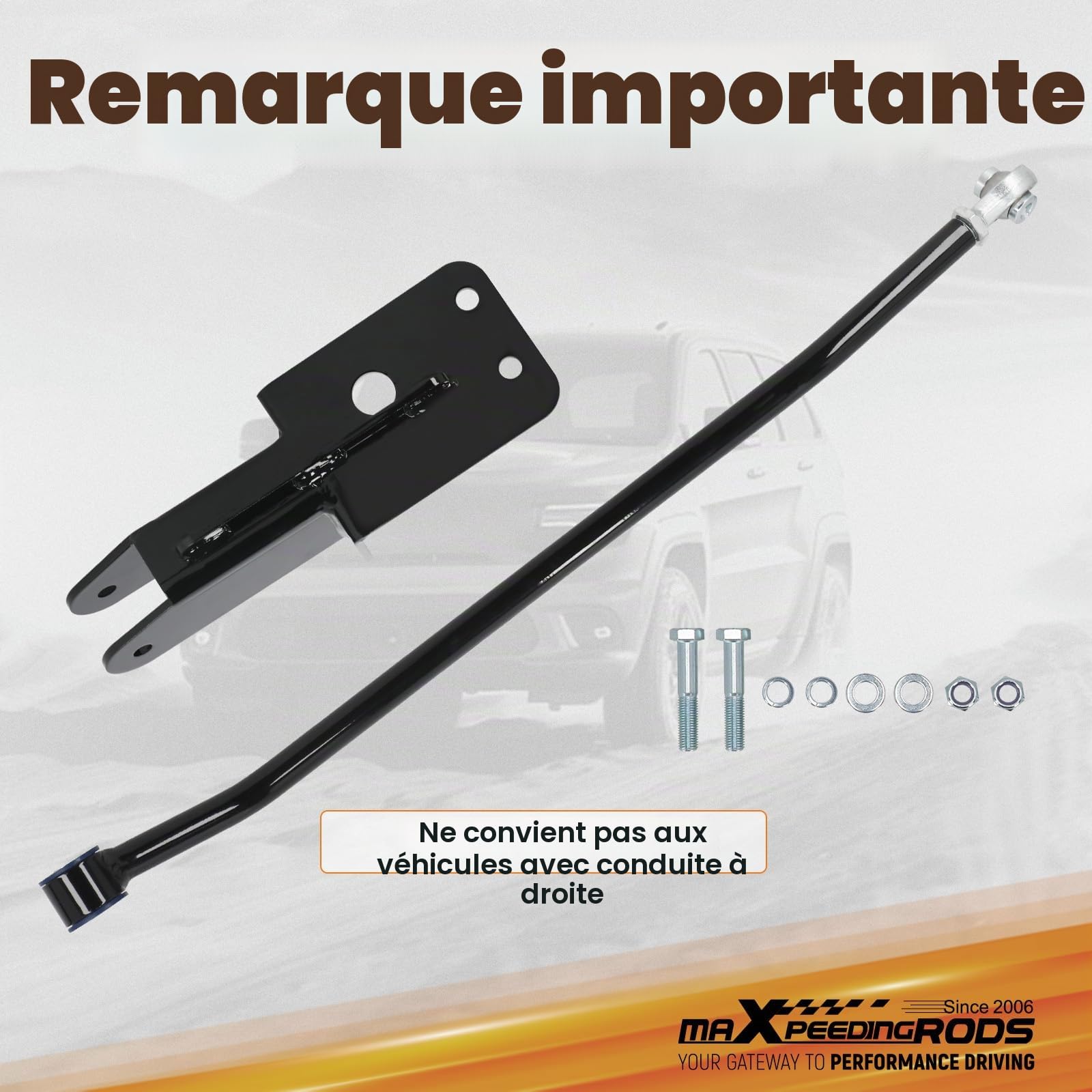 maXpeedingrods Bras de Direction avant Réglable pour Jeep Cherokee XJ 1984‑2001 | Ne Convient Pas Aux VéHicules à Conduite à Droite (Rhd), Acier, Surface RevêTue De Poudre