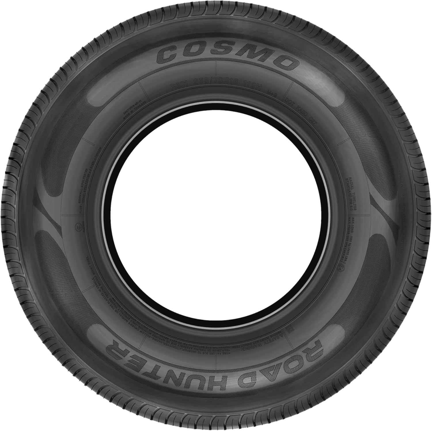 Cosmo Tires RoadHunter Passenger Car Touring Radial Tire-225/55R19 225/55/19 225/55-19 99V Load Range SL 4-Ply BSW Black Side Wall UTQG 560AA