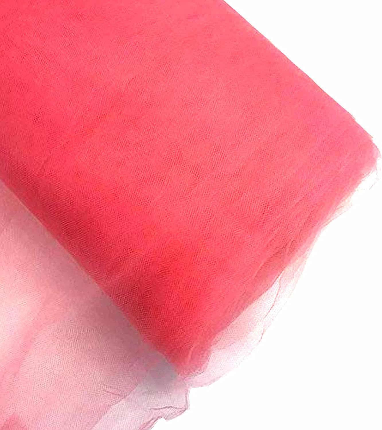 Premium Tulle Fabric by Bolt 54 x 40 Yards Decoration DIY Wedding Bridal Party (Coral)
