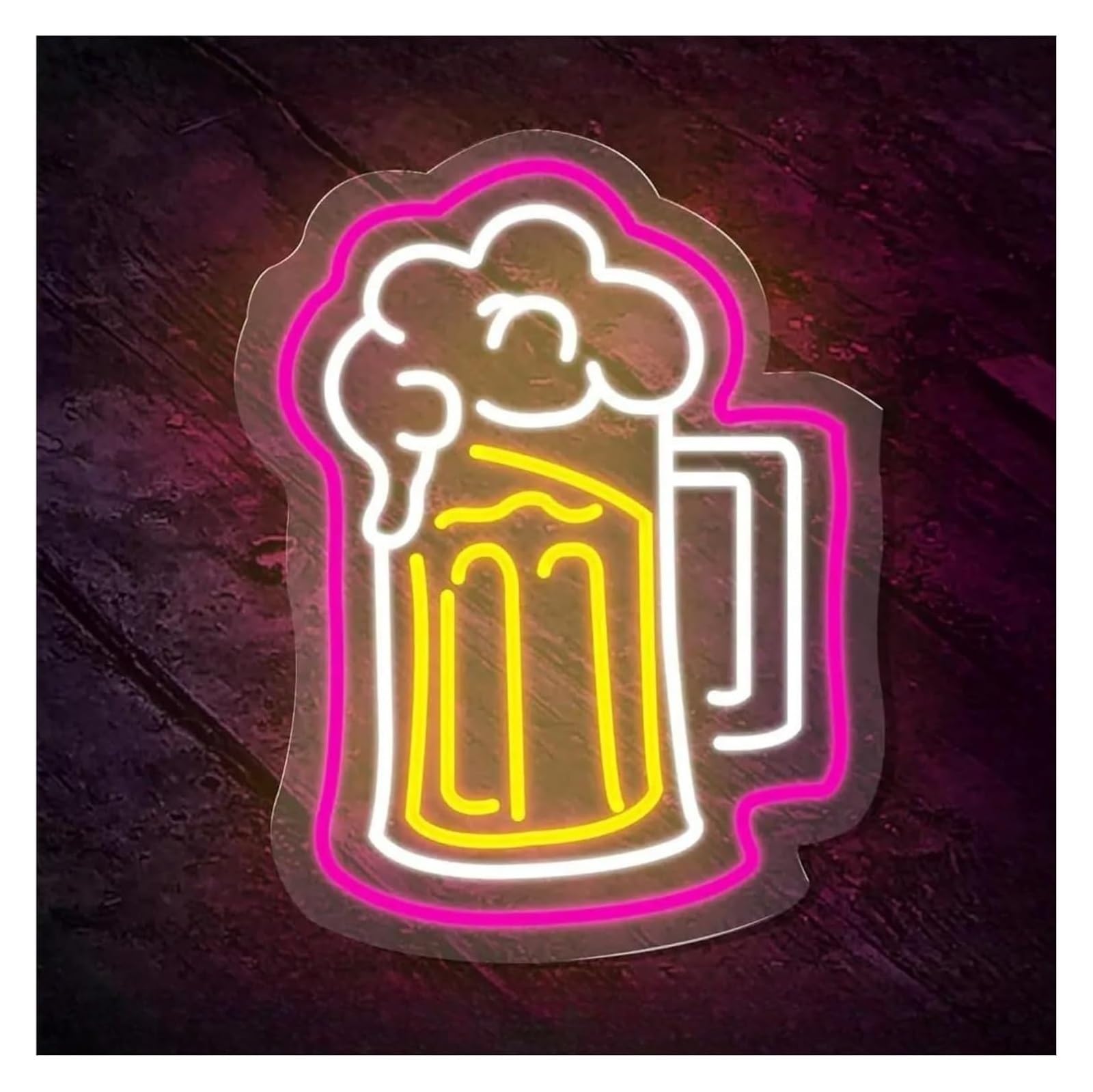 Zynther Neon lamp Neon Light Decoration Beer Glass for neon Signs Adjustable Brightness for Lights 30.48cmx39.87cm