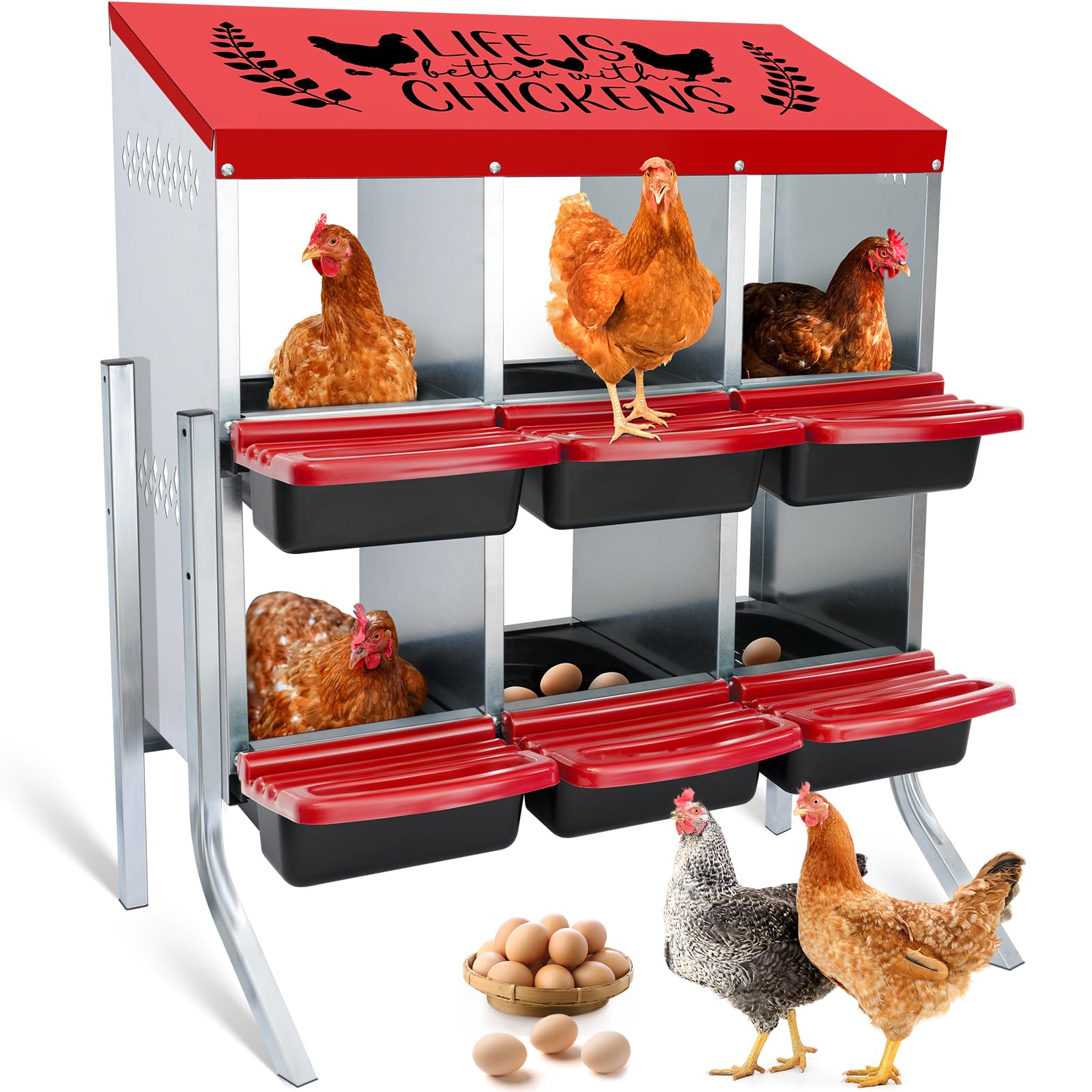 Amazon.com: TGEYD Chicken Nesting Box 6 Holes, Nesting Boxes
