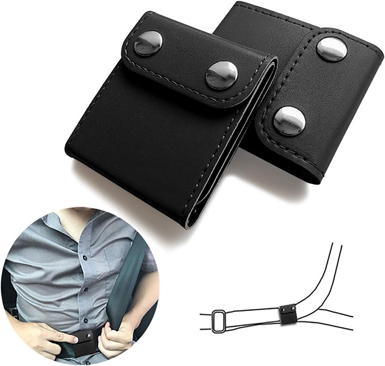 JUSTTOP Seat Belt Adjuster, 2 Pack Universal Vehicle Seat