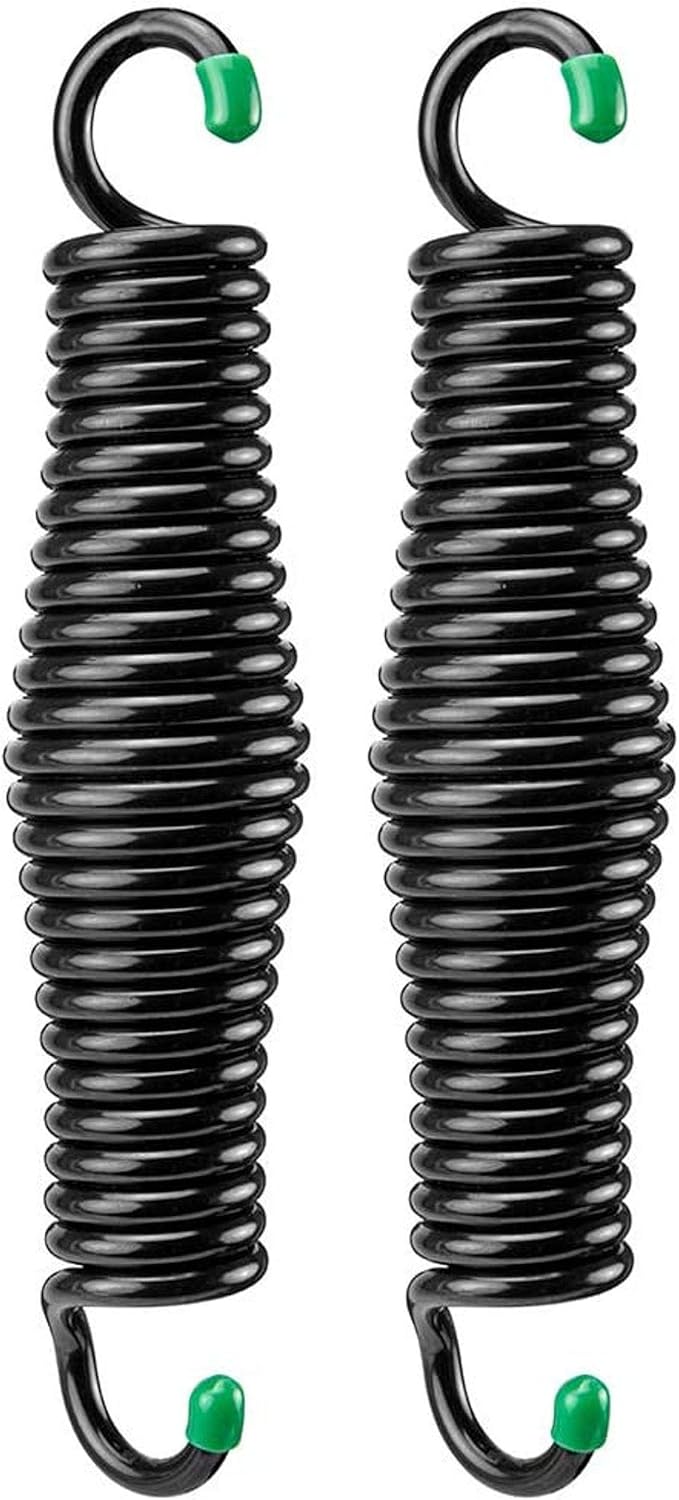 SwingMate Porch Swing Springs - 600 Lbs Capacity, for Heavy-Duty Suspensions, Safe for Hammock Chairs or Ceiling Mount Porch Swings - American Made - Rust Resistant - Black