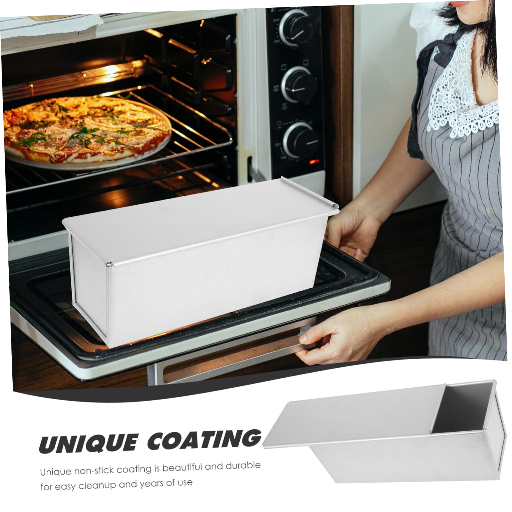 Toyvian Toastbackform Mit Deckel Metall Antihaftbeschichtet Brotbackform Kastenform Für Zuhause Backen Wärmeleitfähige Sandwichtoast Form