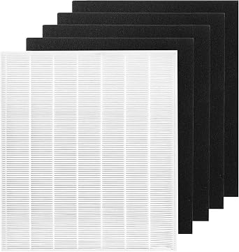 2 Pack Replacement H13 True HEPA Filters Pack for Coway Air Purifier AP1512HH AP-1512HH-FP AP-1518R AP-1519P and Airmega 200M, 2x True HEPA Filters and 8x Activated Carbon Pre Filters 1