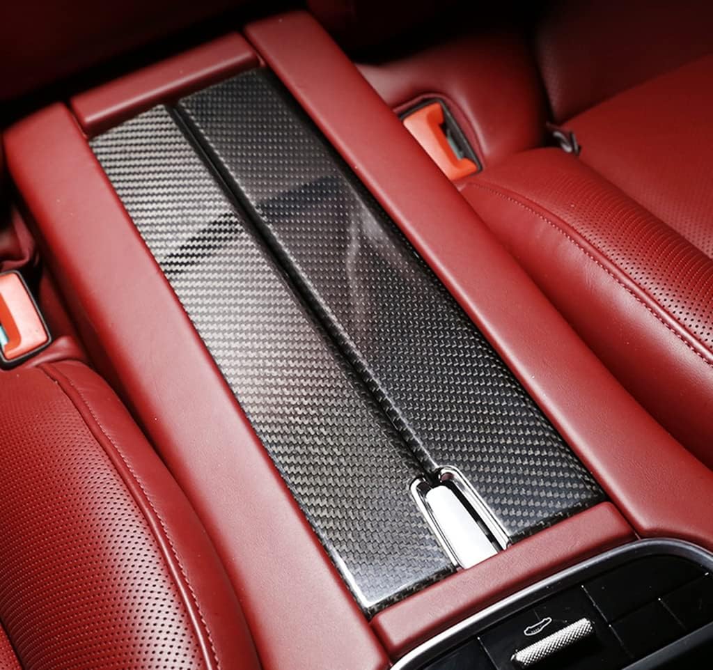 New Carbon Fiber Rear Storage Box Covers Compatible with Porsche Panamera (971) 2017-2022 (Black)