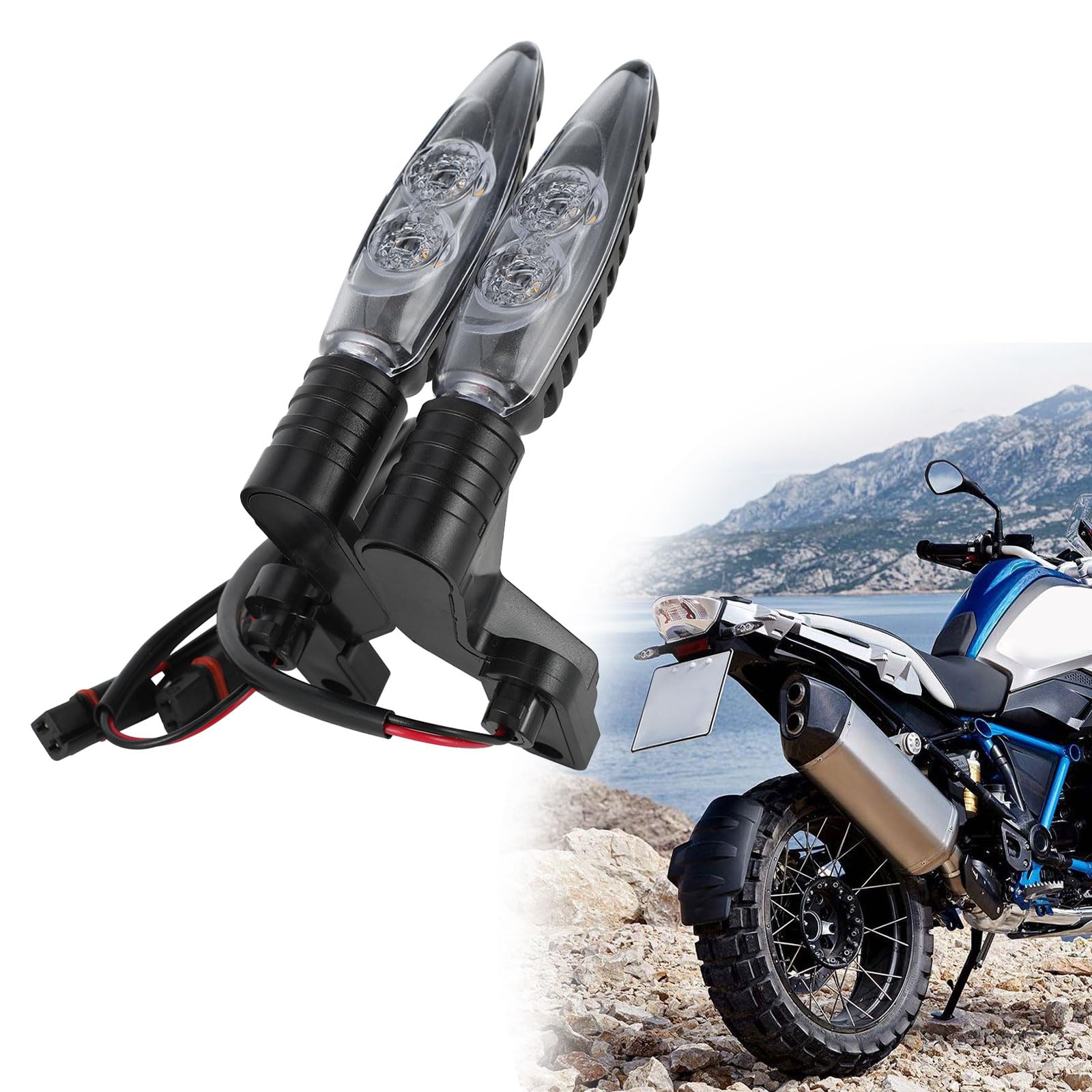 Indicadores Motocicleta Luces de señalización de Giro Indicadores Traseros Indicadores de lámpara de luz para Parpadeo para BMW R1200GS R1250GS F800 F650GS F700GS