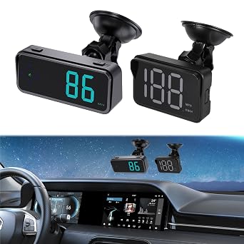 GPS Digital Speedometer for Car MPH, Universal HUD Speed Meter with LED Large Font, Plug Play for Car Truck Motor SUV Golf Cart All Vehicles (2 Pack Digital Speedometer (New+Colorful))