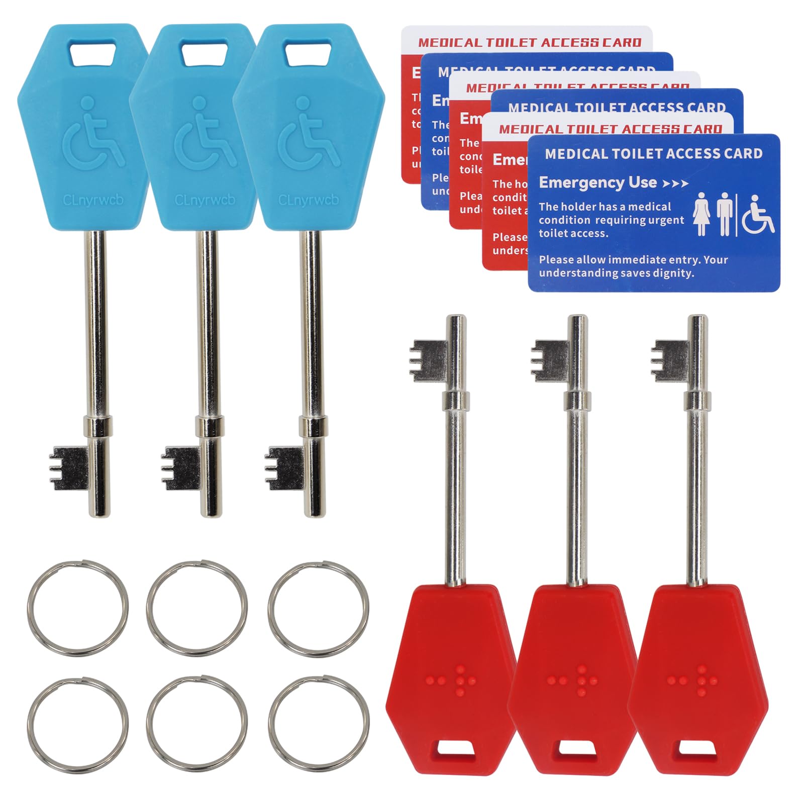 Disabled Toilet Key Universal 6pc- Works with Radar & NKS Locks โ image 1