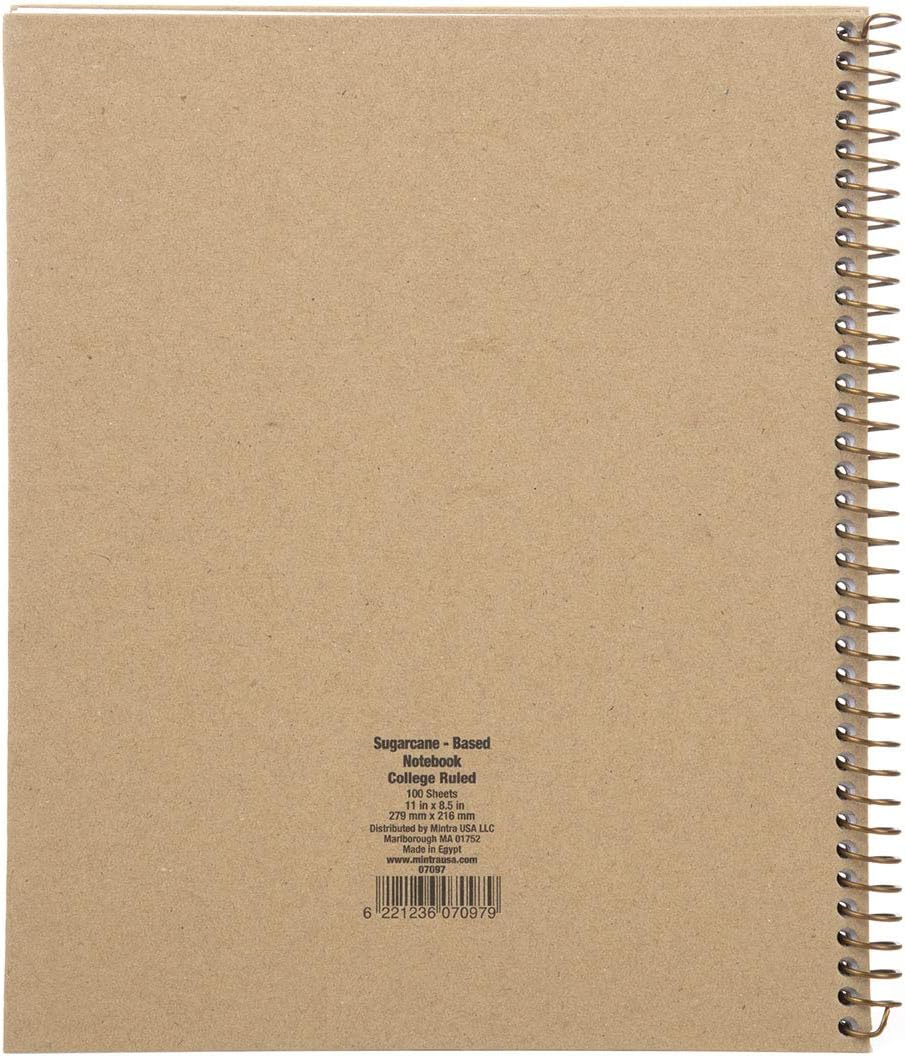 Mintra 100% Recycled Notebooks (Letter Size (8.5in x 11in), Plain Cover 3pk)
