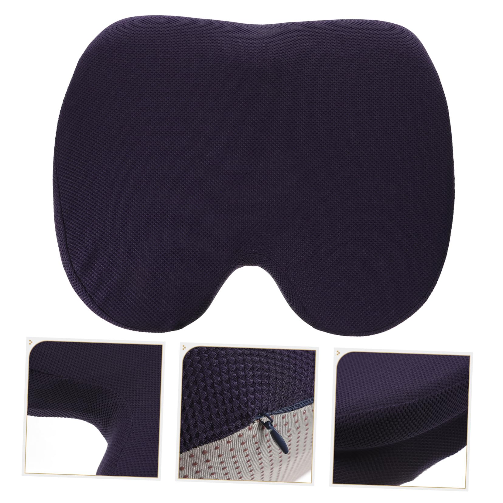 Coussin de Coccyx Orthopédique en Mousse à Mémoire, Soulagement Pression, Respirant, pour Bureau et Fauteuil Roulant, Bleu