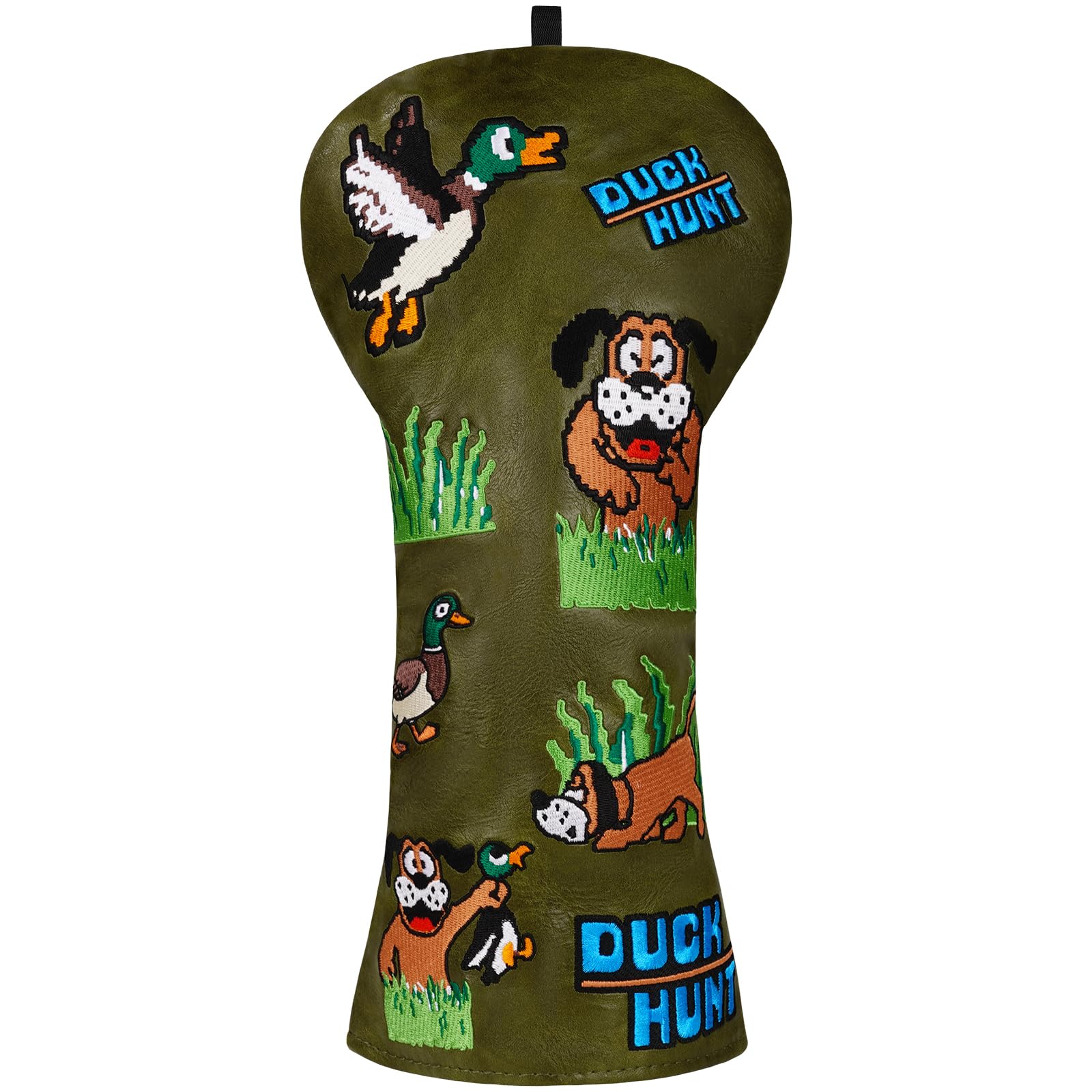 LZFAN Golf Club Covers Golf Head Covers Mallet Putter Cover Putter Cover Magnetic Duck Hunting Embroidered Headcover Green Golf Club Head Covers