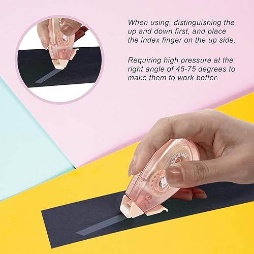 Miniatura 7 de Total de 12 mini rodillos de cinta adhesiva de doble cara para álbumes de recortes, sin ácidos, dispensador permanente de cinta adhesiva de doble